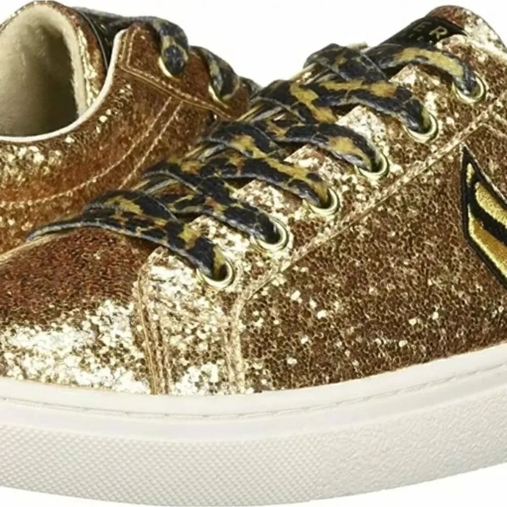 Skechers Women's Goldie Coated Glitter Sneaker,sz7